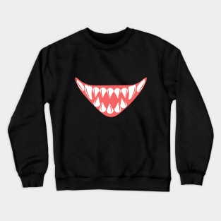 Evil Mouth Teeth Halloween Crewneck Sweatshirt